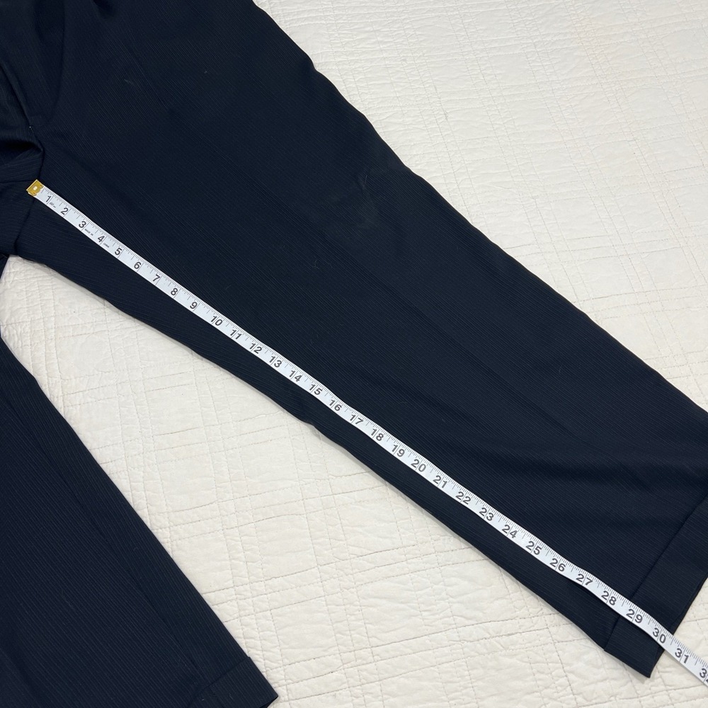 Ralph Lauren Mens Navy Textured Pinstripe Double Breasted Suit 48R 1998 *note - Picture 14 of 16